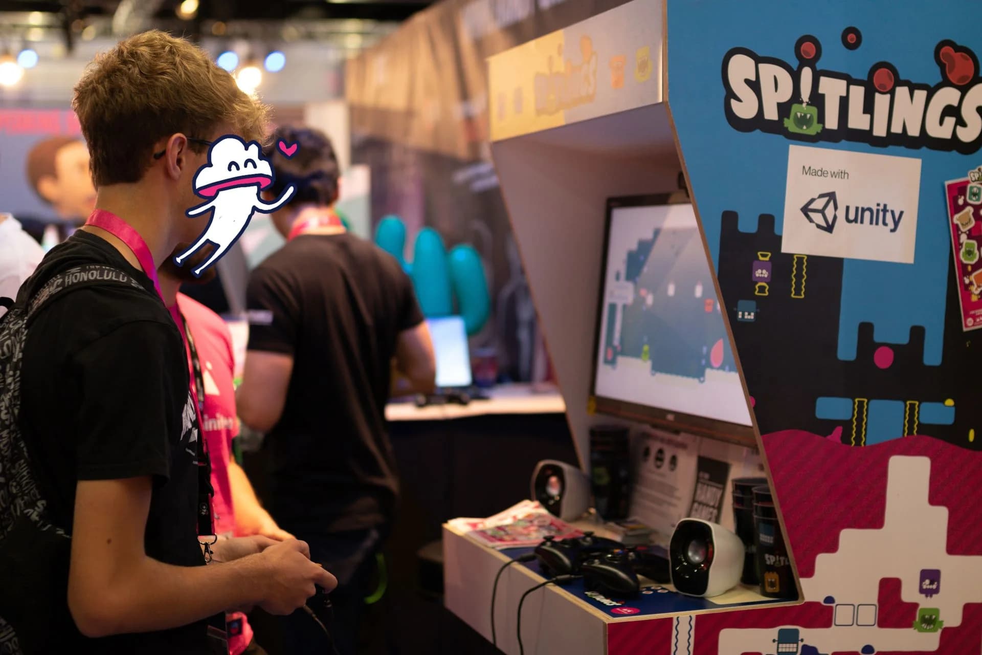 Arcade booth angle