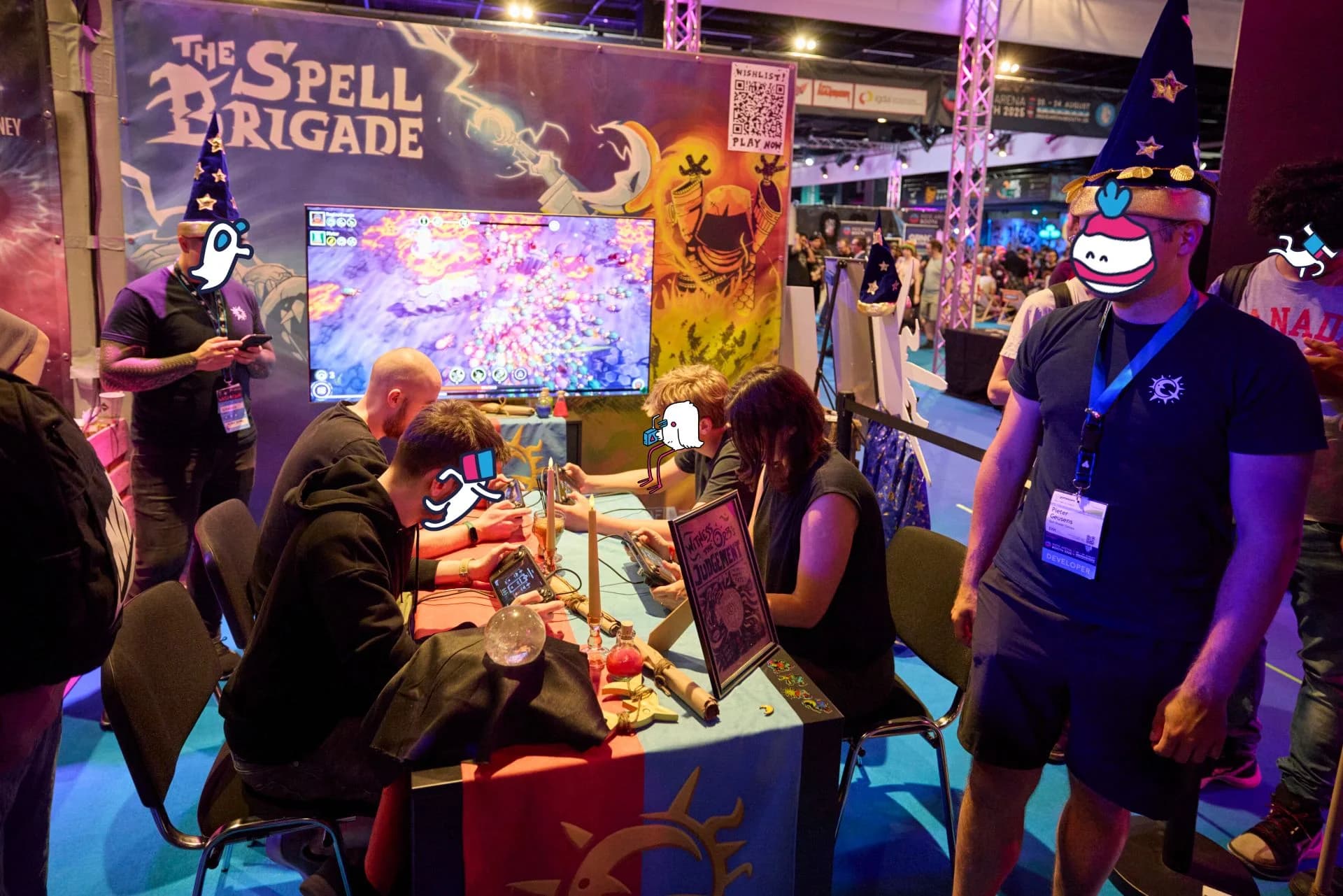 Booth with visitors